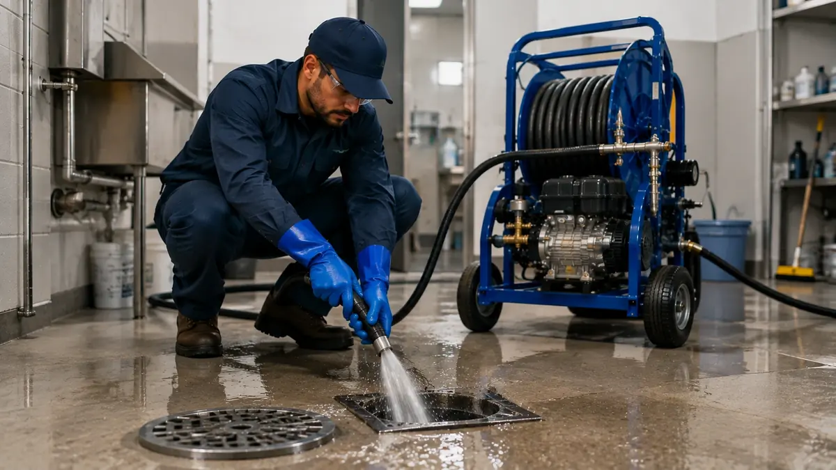 Floor Drain Hydro Jet Cleaning in Concord