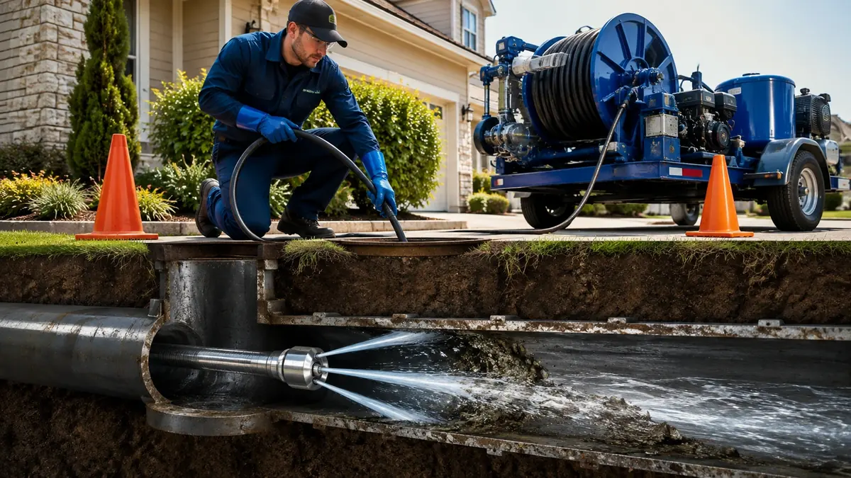 Main Sewer Line Hydro Jet Cleaning in Concord