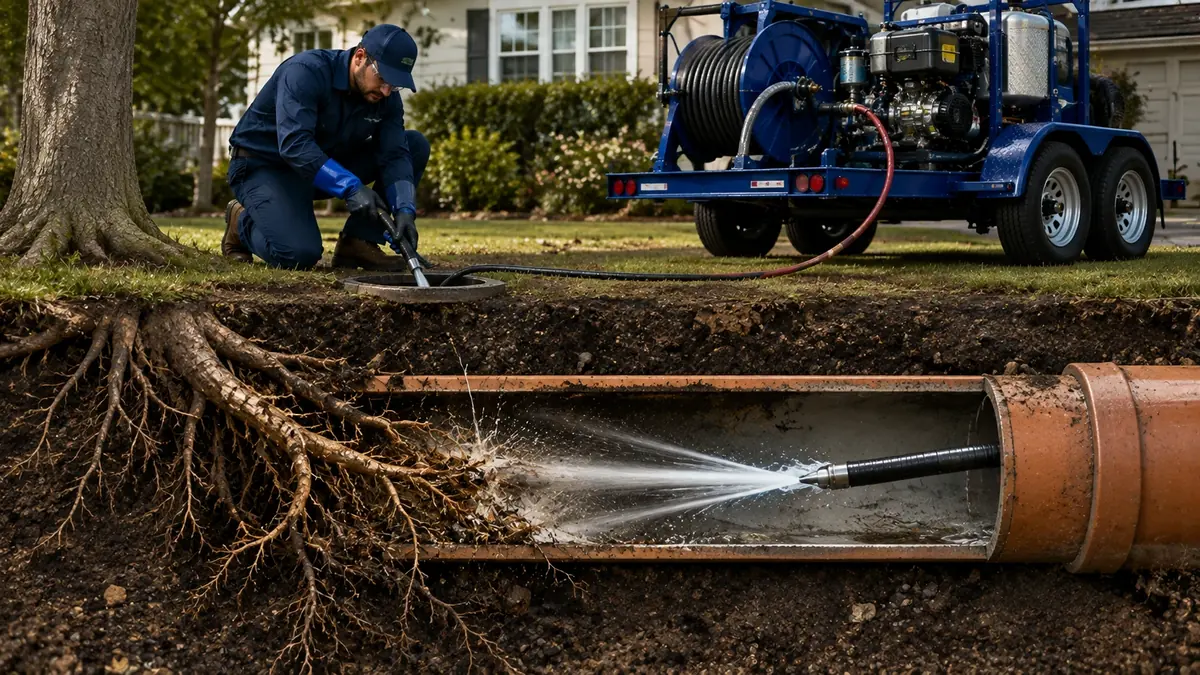 Tree Root Removal with Hydro Jetting in Concord